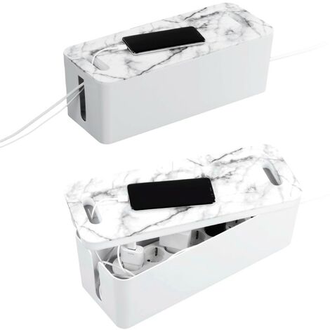 Kabelbox Maxi Marmor-Design