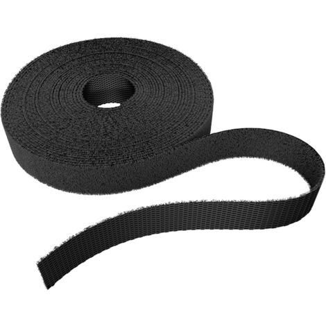 KabelDirekt 12,5 mm x 5 m Fascette Fermacavo, con micro ganci, fibre sintetiche, lunghezza regolabile individualmente, per disposizione, raggruppamento dei cavi