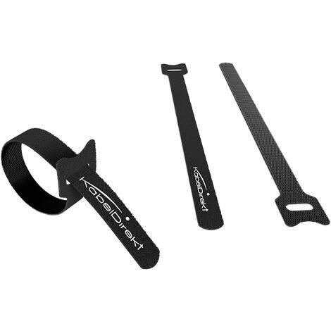 KabelDirekt – 1,4 cm x 20 cm Fascette Fermacavo (con micro ganci, fibre sintetiche, riutilizzabili, 16 pezzi, per disposizione, raggruppamento dei cavi),