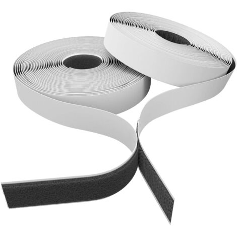 KabelDirekt – Nastro a strappo autoadesivo – 20 mm x 5 m (nastro a strappo, nero)