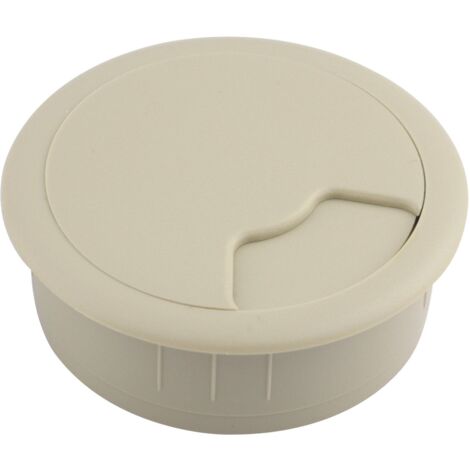 Kabeldurchführung Kabeldurchlass rund Einbau Kabeldoseø 60mm KS beige