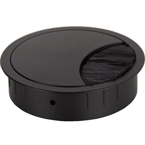 Kabeldurchführung rund, Schwarz, Ø 80 mm