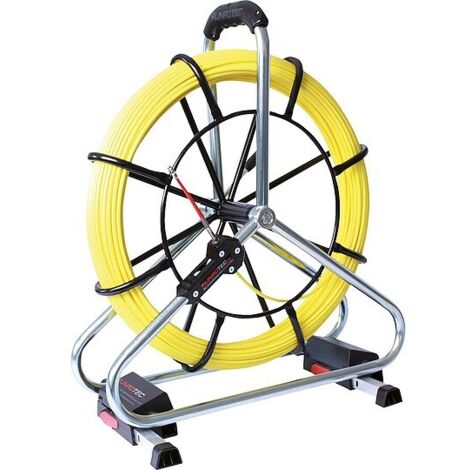 Kabeleinziehgerät RUNPOTEC Profi-Set, Band-Ø 6 mm - Glasfaserstab 80 m