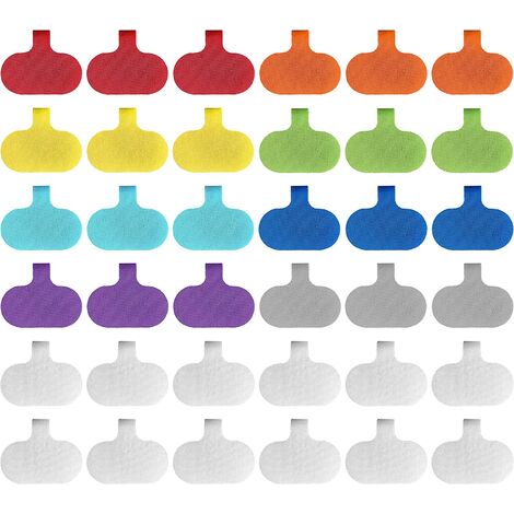 Kabeletiketten, normal, mehrfarbig (105 Stück) – beschreibbare Kabeletiketten, Kabeletiketten, Kabeletiketten und Kabeletiketten für Kabelmanagement und Organizer für Elektronik, Computer und mehrRegularAssorted Colors