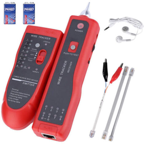 Kabelfinder Kabeltester Leitungssucher Telefon RJ45 RJ11 LAN-Kabel, Draht Verfolger LAN Netzwerk Kabelsucher Wire Tracker Leitungsdetektor