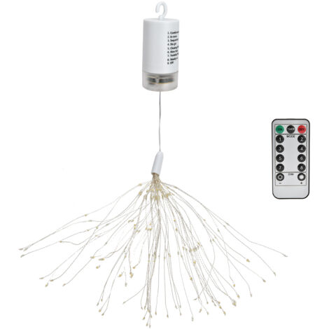 Kabellos steuerbare LED-Lichterkette, 8 Modi, IP65 wasserdicht, Sternenmuster, für den Innen- und Außenbereich, 180 LEDs, 22 cm x 10 cm, keine AA-Batterien erforderlich