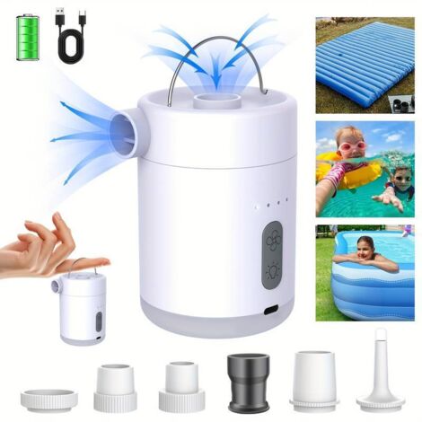 Kabellose elektrische Luftpumpe mit Campinglampe für Luftmatratzen, Schwimmringe und Poolspielzeug