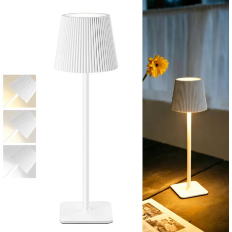 Kabellose LED Tischlampe 5.200mAh Akku Touch Dimmbar Weiß, 1er