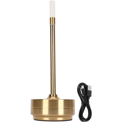 Kabellose LED-Tischleuchte mit USB-C-Anschluss, Touchsensor, tragbar, für Restaurant, Bar und Zuhause, goldfarben