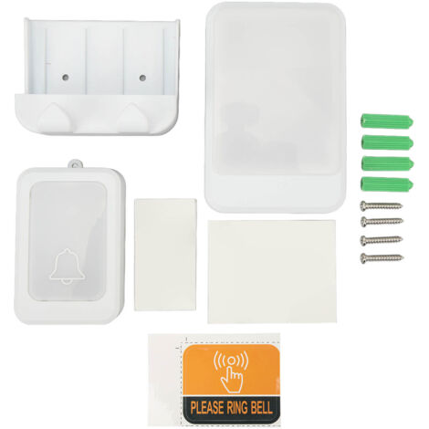 Kabellose LED-Türklingel für ältere, gehörlose oder stumme Menschen, batteriebetrieben, Hausrufsystem.