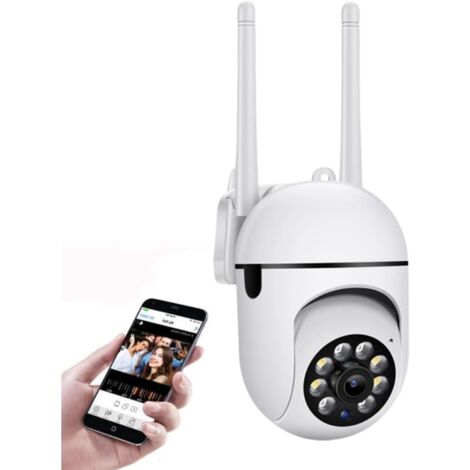 Kabellose PTZ-WLAN-Überwachungskamera für den Außenbereich, mit 16 leistungsstarken Funktionen, 1080P 360° kabellose wasserdichte IP-Kamera, Farbnachtsicht