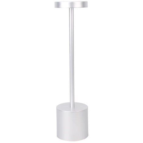 Kabellose Schreibtischlampe mit 1800-mAh-Akku, Metall/PC, 34 cm, Schwarz/Silber/Gold/Khaki, 3-Farben-Touch-Steuerung, 360°-Weichlicht, 1 Lampe