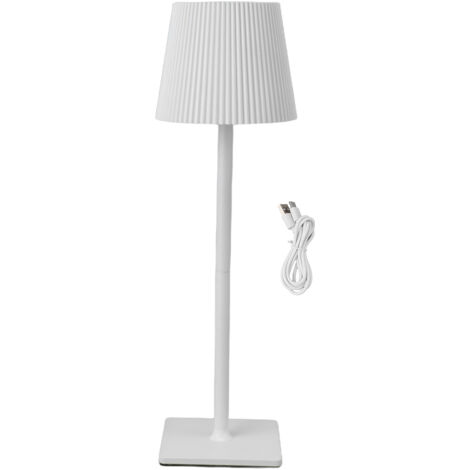 Kabellose Tischleuchte mit faltbarem Lampenschirm, wiederaufladbare LED, Wohnaccessoires zum Lesen, Weiß