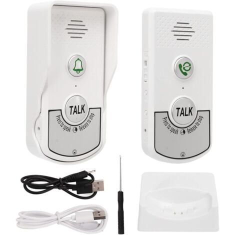 Kabellose Türklingel, wasserdichte elektronische Türklingel (Reichweite 1000 Meter), kabellose Gegensprechanlage, wiederaufladbare smarte Türklingel, 1 Empfänger – ANPVIZ