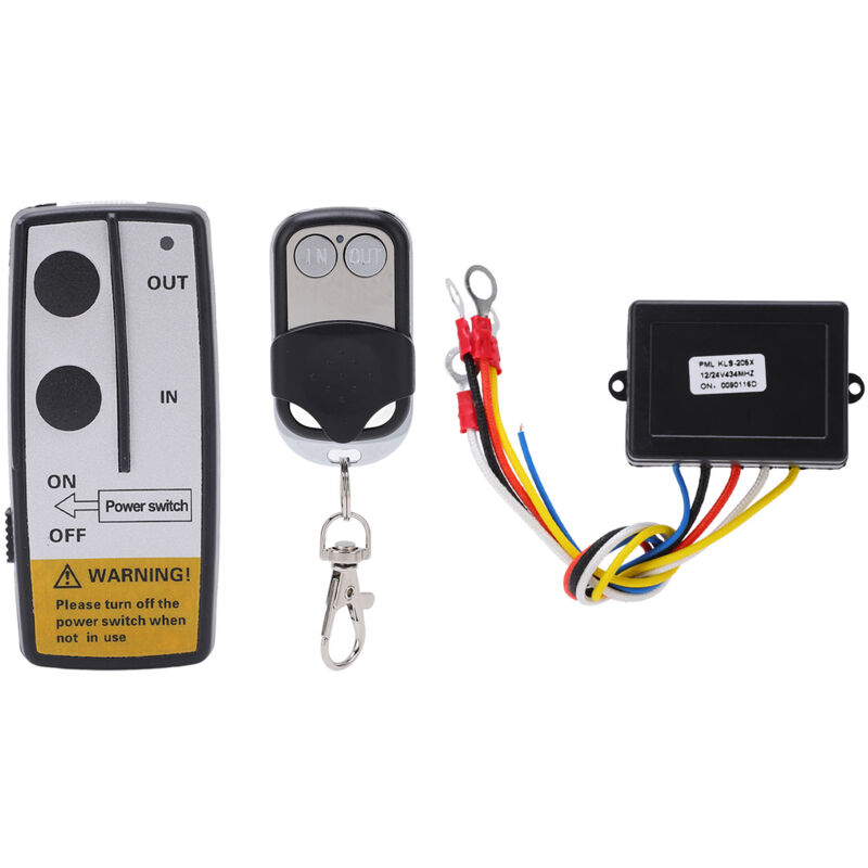 Image of Kabellose Winden-Fernbedienung, DC12V-24V-Receiver-Set mit Schlüssel für Garagentor, Boot