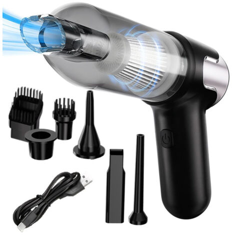 Kabelloser 120-W-Turbo-Autostaubsauger mit Düsenset und Blasfunktion