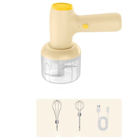 Kabelloser 2-in-1-Knoblauchmixer, Knoblauchstampfer, Multifunktions-Eierquirl, Knoblauchzerkleinerer, elektrischer Haushalts-Knoblauchstampfer, Fleischwolf, Küchenzubehör