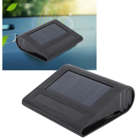 Kabelloser Auto-Luftreiniger mit Solarpanel – Tragbar und automatisch – Geruchsbeseitigung durch Ozon – Graues ABS