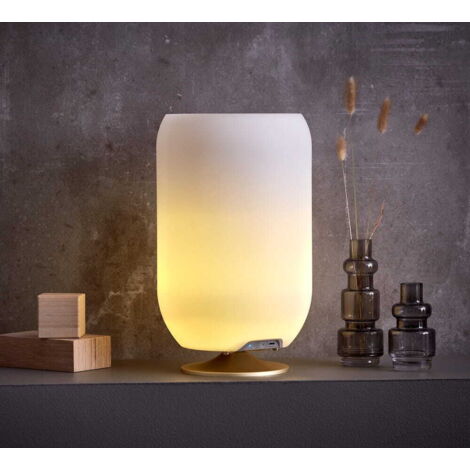 Kabelloser bluetooth-lautsprecher mit led-lampe und eiskübel - Kooduu - atmos laiton