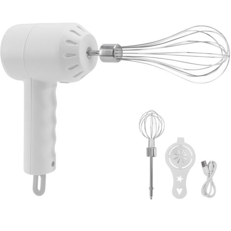 Kabelloser Handmixer, 3 Geschwindigkeitsstufen, 20 W, zum Backen mit Eiweißbesen