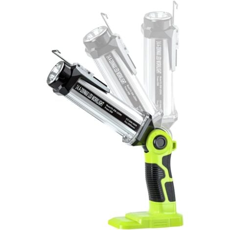 COOCHEER Kabelloser LED-Scheinwerfer für Ryobi 18 V-Licht YEX-BUR 25 W 2000 LM LED-Arbeitslicht für Ryobi 18 V ONE