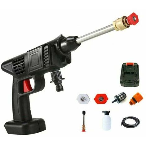 Kabelloser, tragbarer Hochdruckreiniger – 50 PSI Druck – 24 V, 1500 mAh, wiederaufladbarer Akku – Ideal zum Autowaschen