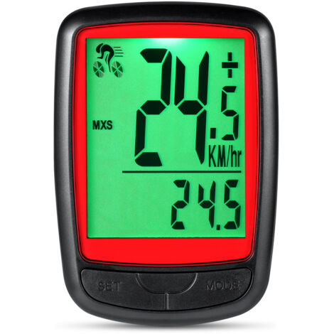 Kabelloser, wasserdichter Fahrradcomputer mit Geschwindigkeitssensor, hintergrundbeleuchteter LED und automatischem Alarm.