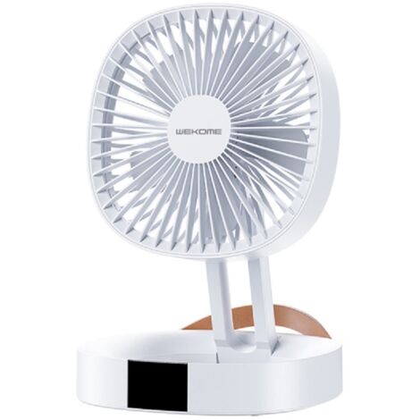 Kabelloser WT-F23 Tischventilator tragbarer Handventilator 2000mAh Weiß