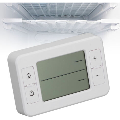 Kabelloses digitales Kühlschrank- und Gefrierschrankthermometer mit 2 Sensoren und akustischem Alarm für Küche und Haushalt  Unbekannte Marke  Kühlschrankthermometer Modell  ABS, -40 °C bis 60 °C  2 A