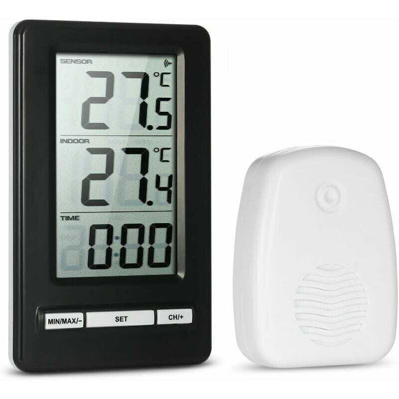 Image of Kabelloses digitales LCD-Thermometer für den Innen- und Außenbereich, Temperaturmessung