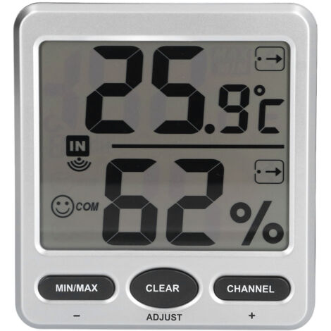 Kabelloses digitales Thermometer-Hygrometer für den Innen- und Außenbereich: Überwacht Temperatur und Luftfeuchtigkeit im Babyzimmer (TSWS07C1)