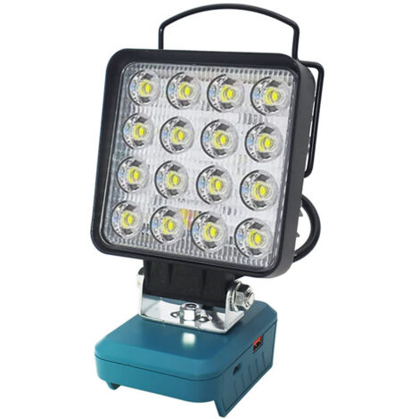 Kabelloses LED-Licht für Makita 15 V – 26 W/2600 lm, wiederaufladbar mit Typ-C- und USB-Anschlüssen, tragbares Flutlicht, ideal für Garage, Baustelle, Camping