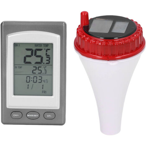 Kabelloses, schwimmendes Solar-Poolthermometer mit LCD-Bildschirm