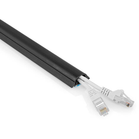 Kabelmanagement kanal 1 stk maximale kabelstarke 12 mm pvc schwarz