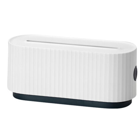 Kabelmanagementbox mit Telefonhalter-Abdeckung, Desktop-Kabel-Organizer, Steckdosenleisten, Kabelschutz, Weiß - Weiß