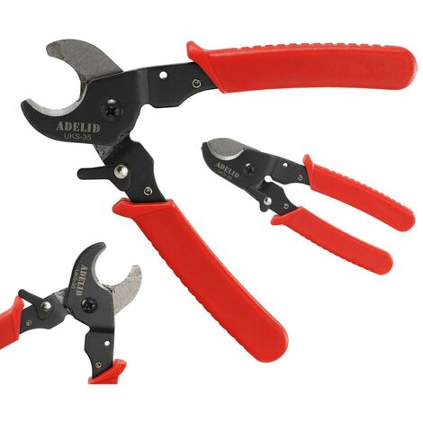 Kabelschneider Profi Kabelschere Drahtschneider für Aluminium-/Kupferkabel 35mm² Rot