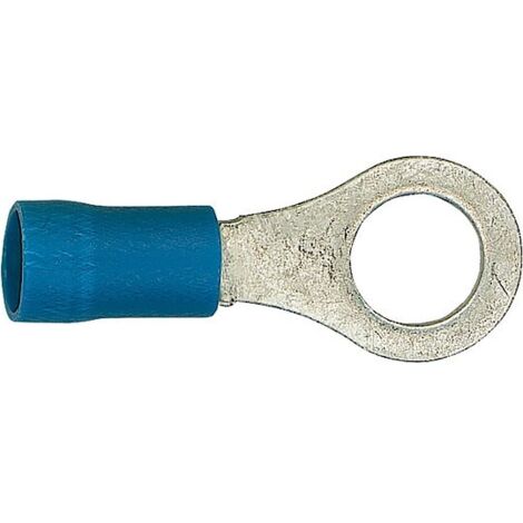 Kabelschuh in Ringform isoliert, 100 Stück, blau - 2,5 mm², 3,2 mm