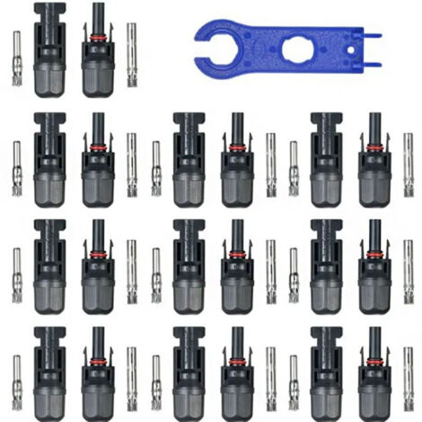 Kabelverbinder – 10 Paare – Stecker/Buchse – 63 A – Schwarz