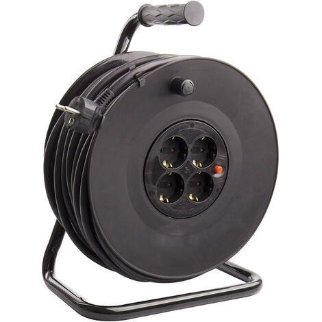Kabelverlängerungsrolle 40m 3x1.5mm Schwarz