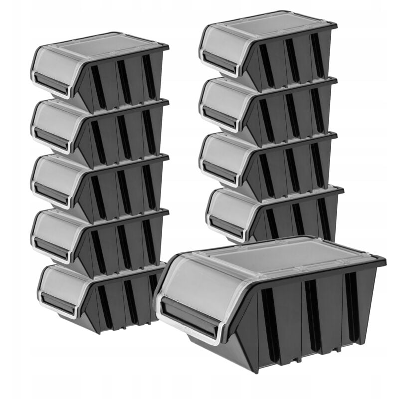 10x Organisateur Conteneur Plateau Rangement Atelier 195x120mm ensemble - Kadax
