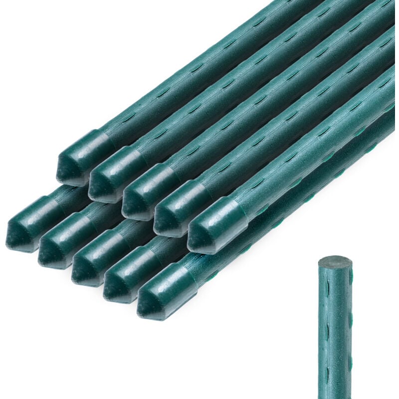 Kadax - 10x Poteau pour Plantes 180cm Support de Fleur de Tomate Acier Revêtu