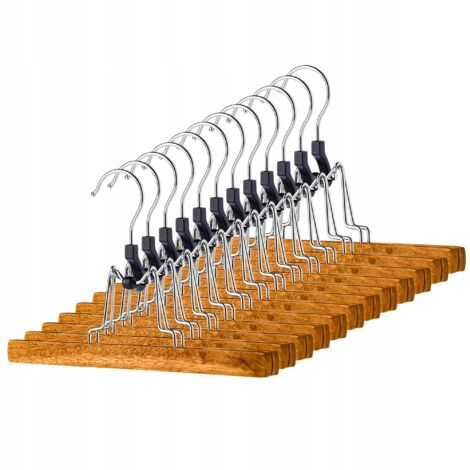 KADAX 12x Perchas, Pantalones, Perchas Dobles De Madera