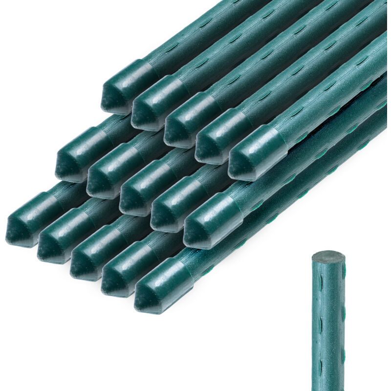 Kadax - 15x Poteau pour Plantes 180cm Support de Tuteur pour Tomates, Acier Revêtu