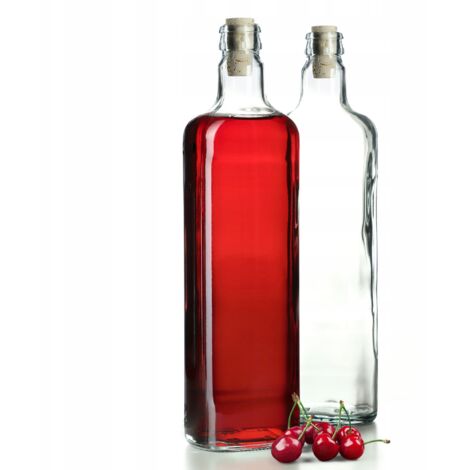 KADAX 2x Bottiglia 700ml Per Vino + Tinture Di Sughero Fi21