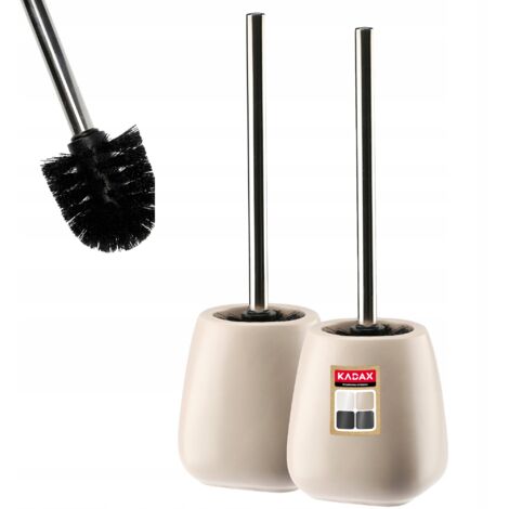 KADAX 2x Brosse WC Céramique Beige