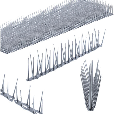 KADAX 50x estacas antipájaros, acero inoxidable, altas, 24,25 m, seguras