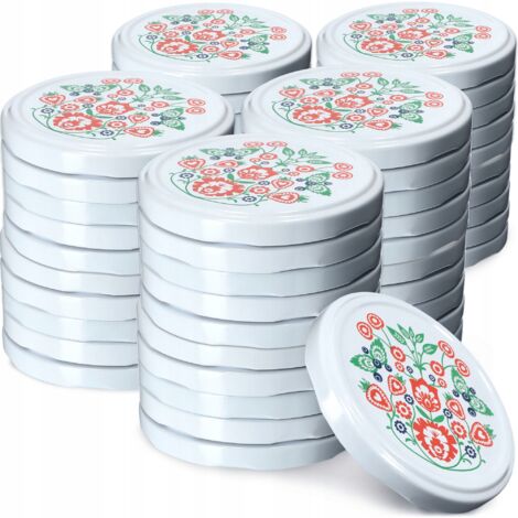 KADAX 50x Glasdeckel Fi 82 Kappen für Gläser Deckel Konserven