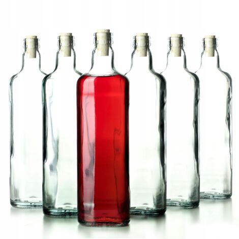 KADAX 6x Bottiglia 700ml Per Vino + Tinture Di Sughero Fi21