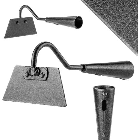 KADAX Azada de jardín sin mango - Forma trapezoidal - Desmalezador de acero - Para desherbar y picar malas hierbas - Negro - 12 cm