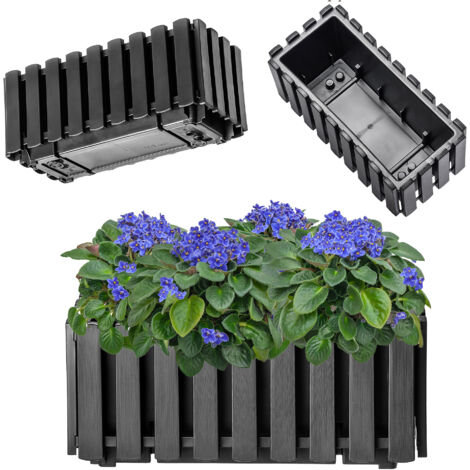 KADAX Balconnière 38 cm Pot de Fleur Anthracite